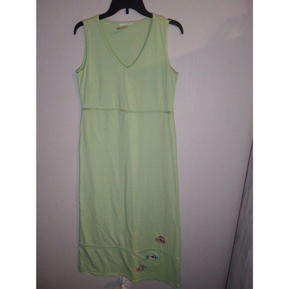 Johnny was sleeveless maxi v neck dress Boho Small Green Beachy Cottage Core - Picture 2 of 12